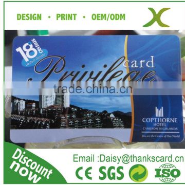 Free Sample..!! hotel privilege card/hotel vip discount cards