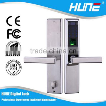 biometric access control hotel finger print wooden door lock