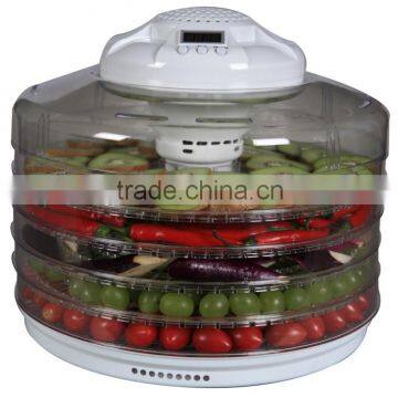 Top fan and new design Food dehydrator with digital