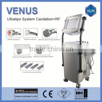 Ultrasound Fat Reduction Machine 2013 Cavitation RF Ultrasonic Machine S80C ISO/CE Mini Rf Cavitation Machine 5 In 1 Slimming Machine