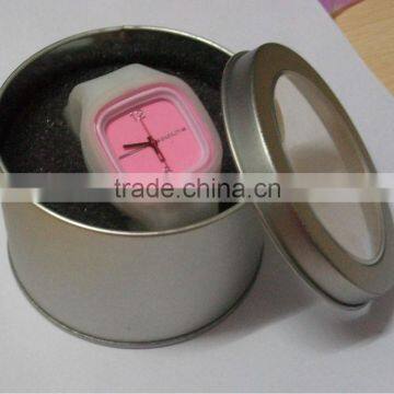 Metal Tin Case Watch Display Can Watch Case