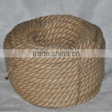 Top sell natural color 3-strand twisted jute rope