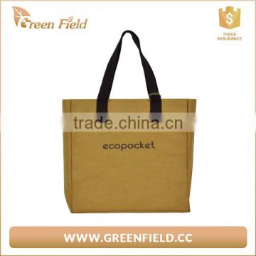 Wholesale reusable shopping bags washable paper tote bag