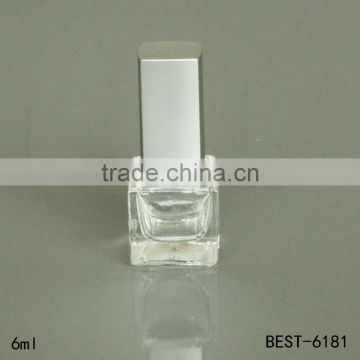 6ml mini square glass nail brush bottle acrylic nail art brushes for cosmetic