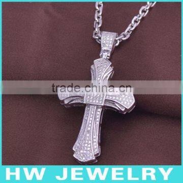 HWMCP1322 micro pave setting bling bling cross jewelry