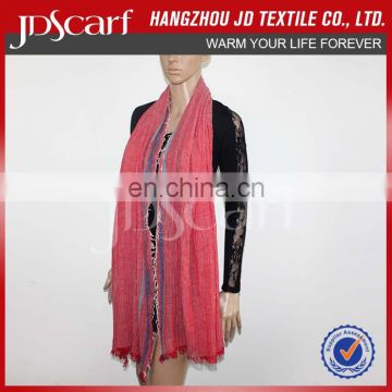 Viscose fancy low price scarf SSV-009 soft touch good feel 100% viscose material