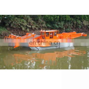 Garbage Collecting Boat Weed Harvester