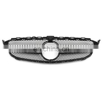 Glossy black Front grille 1Fin grill 2015 2016 2017 2018  for Mercedes Benz W205 C63 AMG style C CLASS C180 C200 C250