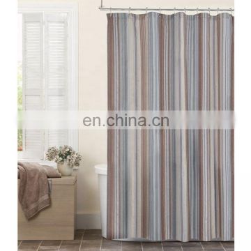 Nice Finishing Touch Chenille Stripe Shower Curtain for Bathroom