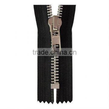 Factory Sale No.8 Nickel Brass metal Zipper for garments