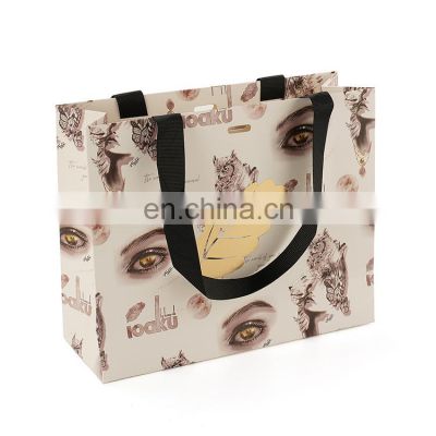 Custom Printed Personalized  Matte Laminated Retail Shopping Euro Tote Paper Bag With Logos