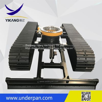 Custom crawler prospecting machinery chassis steel track undercarriage with slewing bearing from China