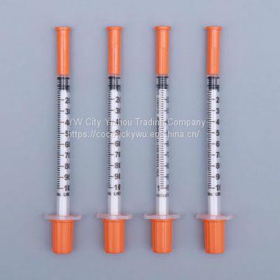 Medical Insulin Syringe with Fixed Ultra Fine Needle 0.5ml/1.0ml