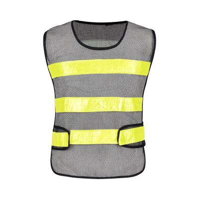 High gloss reflective workwear vest with front and rear surround reflective stripes. In stock wholesale support for logo customization