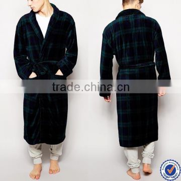 wholesale plaid kimono bathrobe for men