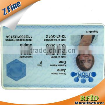Competitive price Portrait smart ID Card with barcode / QR number for compus/company