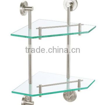 dual tier bathroom glass rack
