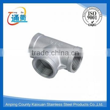 made in china casting stainless steel 3 way connector