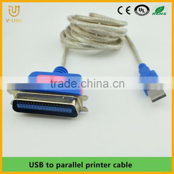 High speed male usb to male parallel 25pin usb cable with nickel plated