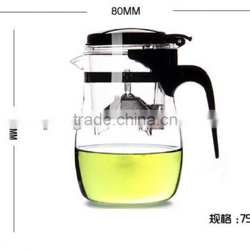heat-resistant coffee pot with infuser