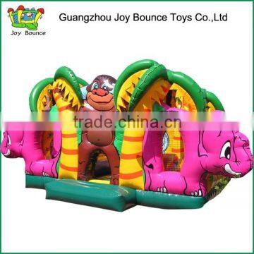 cheap inflatable jumpers,elephant jumping bungee trampoline,jungle inflatable jumping park for sale