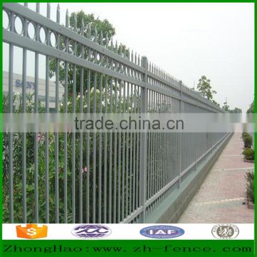 Factory hot used outdoor Powder coated tubaler zinc steel barrier fence panel and fence post