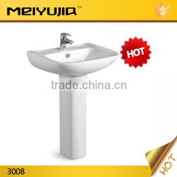 3008 Single Hole Sanitary Ware Pedestal Basin With CE