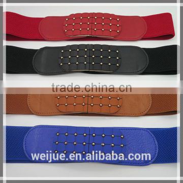 Fashionable wide elastic belt for women dresses