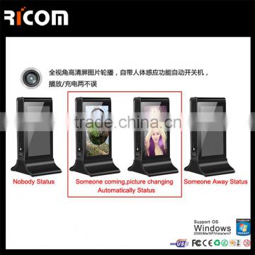 Big Capacity coffee shop menu charger power bank with LCD screen 2usb output for restaurant