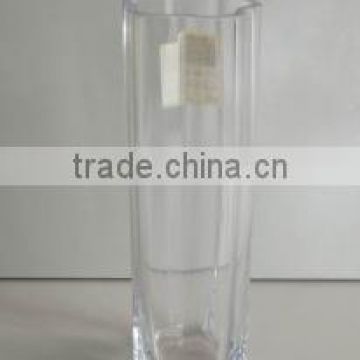 LONG CLEAR GLASS VASE SUITABLE FOR THE FRESH FLOWERS