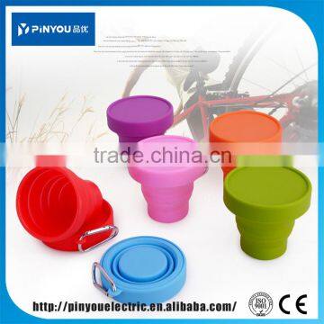 High Quality Factory Pricesilicone cup for traveling , collapsible travel mug , silicone mug cover