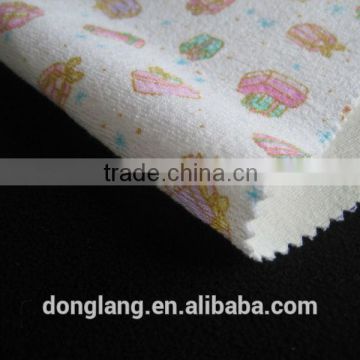 Waterproof terry cotton fabric with TPU backing