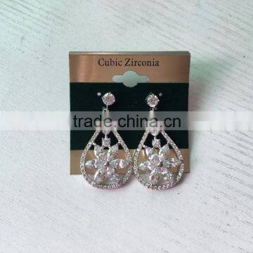 CZ wedding earring cubic zirconia earrings