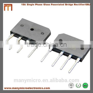 15A Single Phase Glass passivated Bridge Rectifier GBJ1506/ GBJ For Amplifier