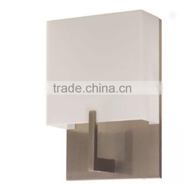 Modern single small wall lamp for hotel white fabric shade