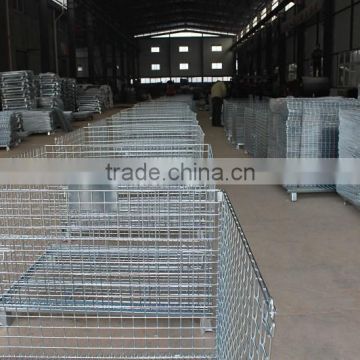Stacking Wire Mesh Storage Crate for Warehouse