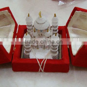 Italian Marble Handcrafted Marble Taj Mahal Replica Gift Box