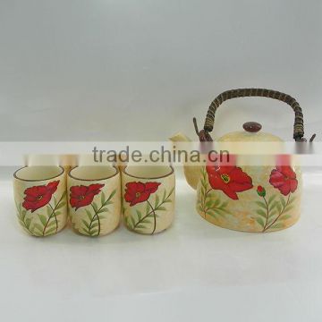 Colorful ceramic tea pot set for sale