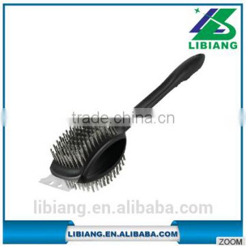 Two sides bbq grill cleaning brush with long handle