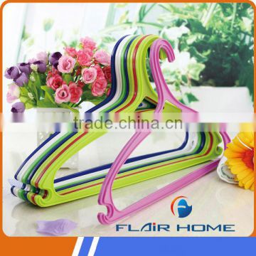 plastic houseware colorful clothes hanger plastic with pegsFLH003