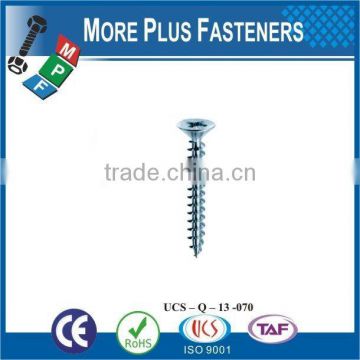 Made in Taiwan high quality stainless steel drywall screw torx countersunk head screw countersunk screw