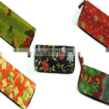 Handmade Kantha Wallet Women Designer Clutch