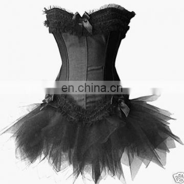 black and lace corset tutu dress