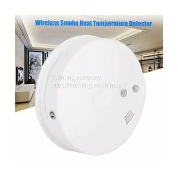 9v 220v battery ac smoke alarm 433mhz optical wireless smoke detector