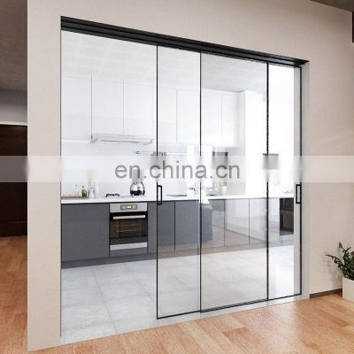 2021 hot sale fashion design kitchen room office aluminum large glass sliding doors