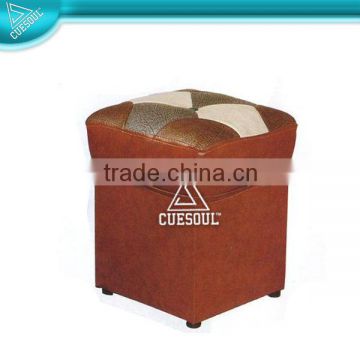 Luxury Small Brown Square Leather Stool