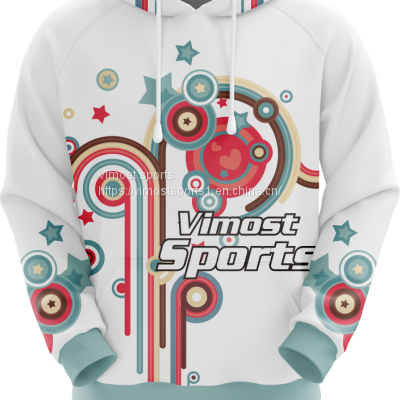New Style Design for man Customized Sublimation Hoodie of White Strings