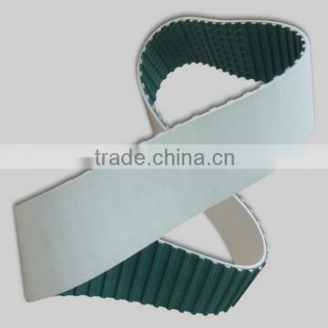 Good price connect polyurethane (pu) timing belt with green fabric