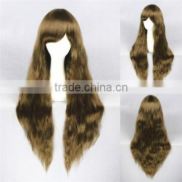 High Quality 70cm Long Curly Color Mixed Synthetic Fashion Lolita Wig Cosplay Costume Lolita Hair Wig Party Wig