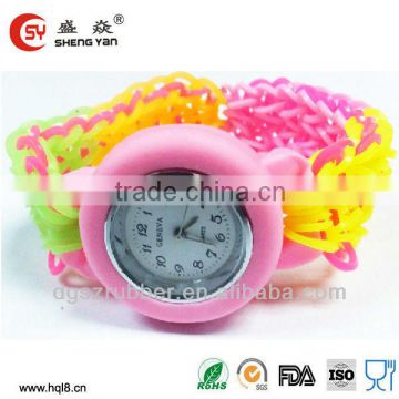 2014 New design loom bands watch face